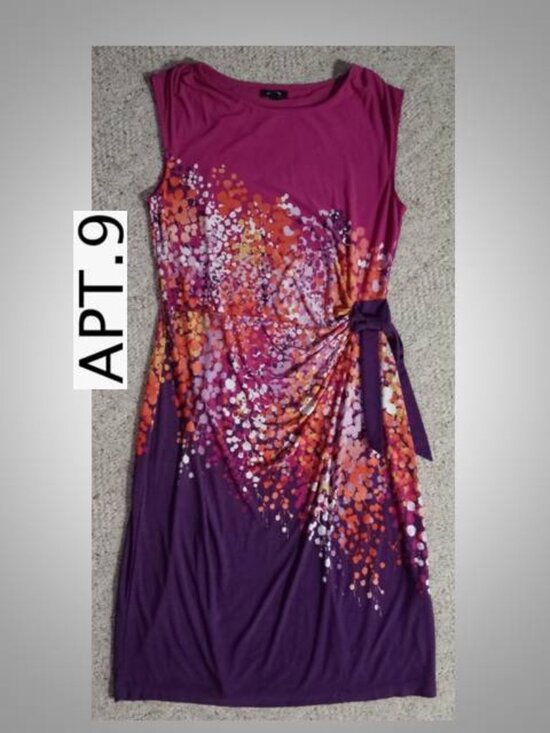 Apt. 9 Dresses & Skirts - APT9 pink purple flower dress size medium